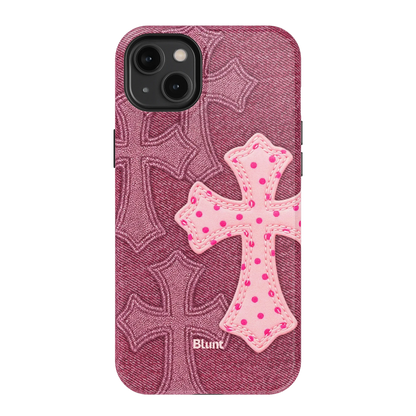 Pink Dottie Cross iPhone Case