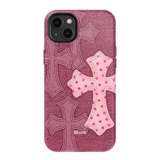 Pink Dottie Cross iPhone Case