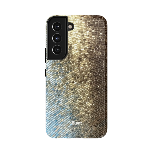 Bronze Static Samsung Case: intricate bronze and gold tiles on a textured surface