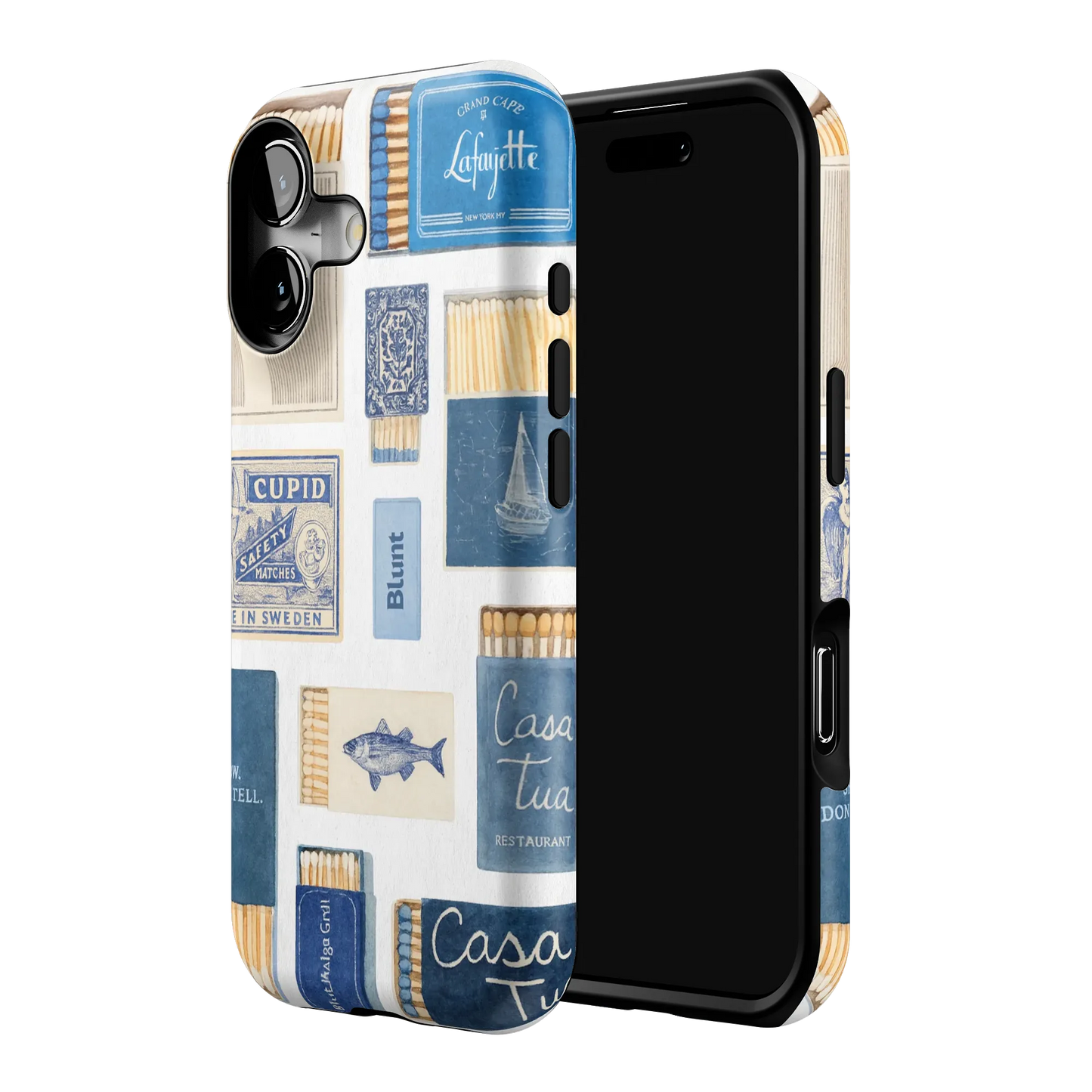 Teal flame iPhone Case