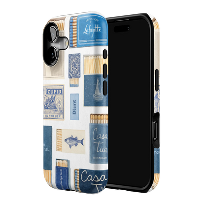 Teal flame iPhone Case