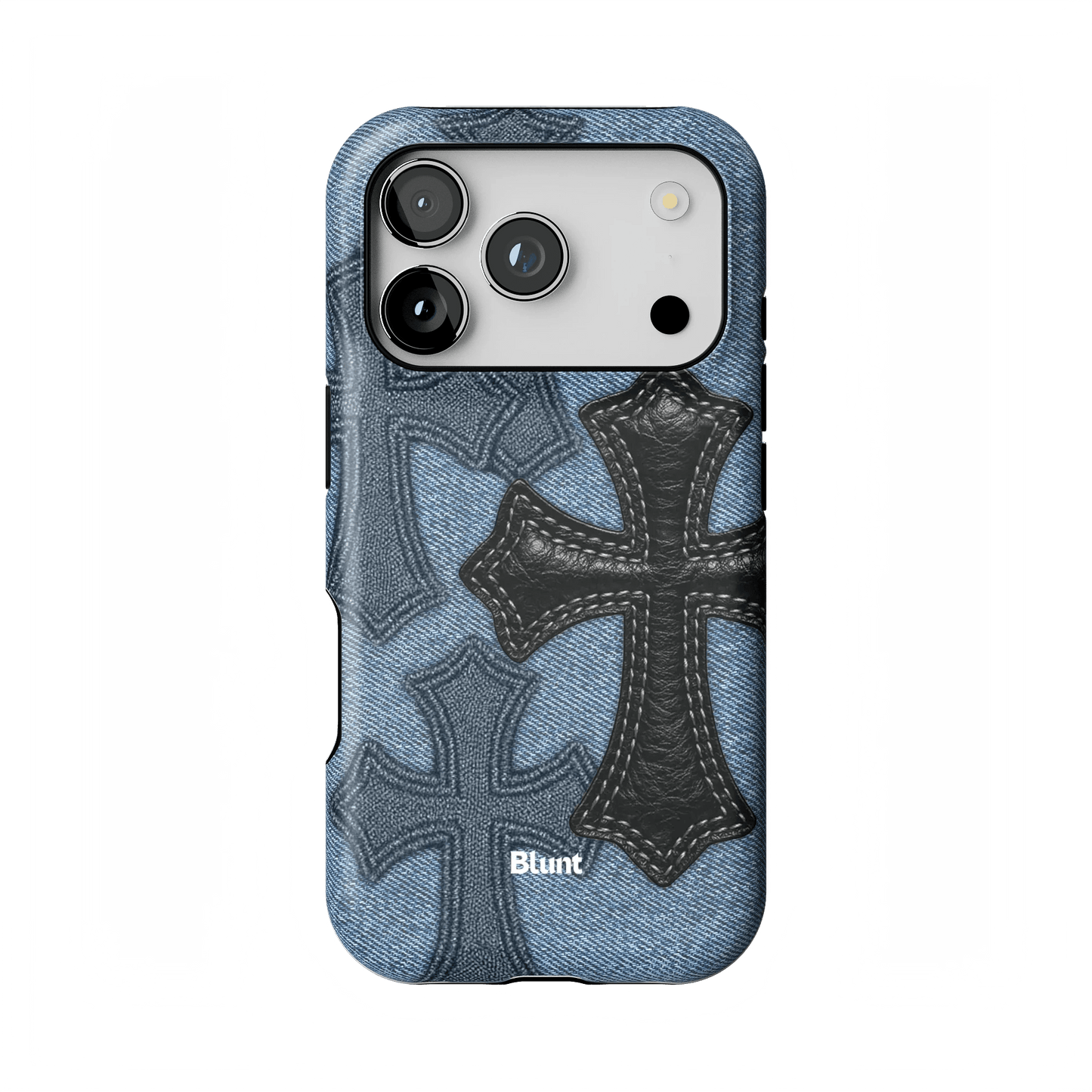 Denim Black Cross iPhone Case - Blunt Cases