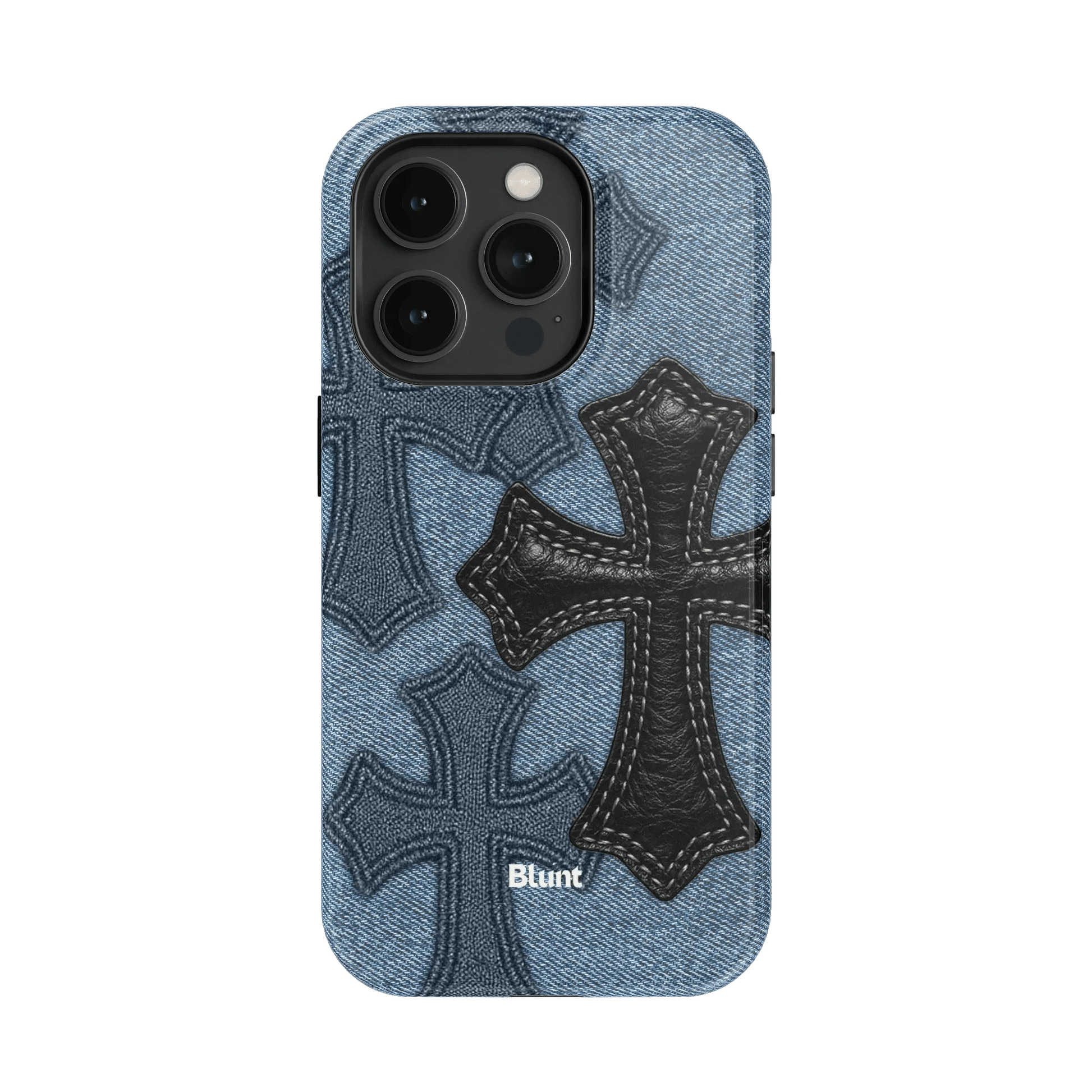 Denim Black Cross iPhone Case - Blunt Cases