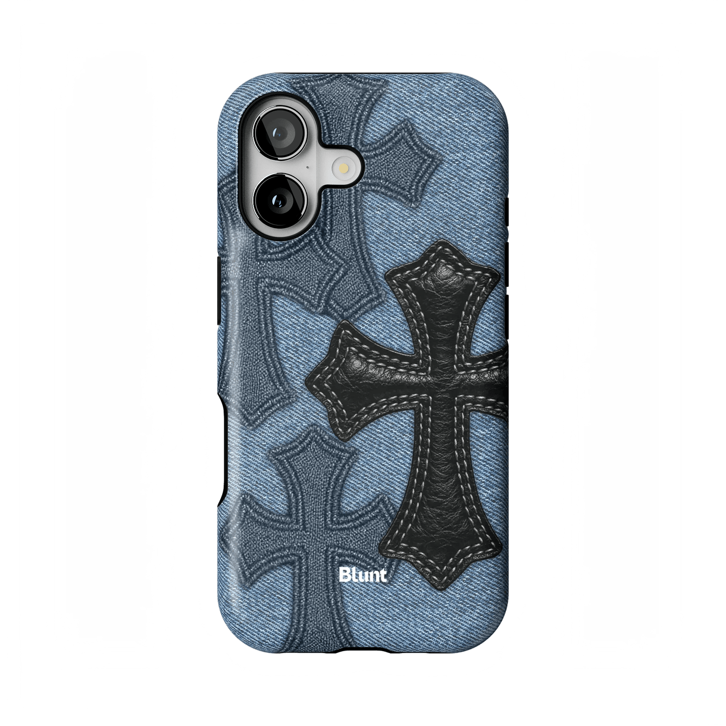 Denim Black Cross iPhone Case - Blunt Cases