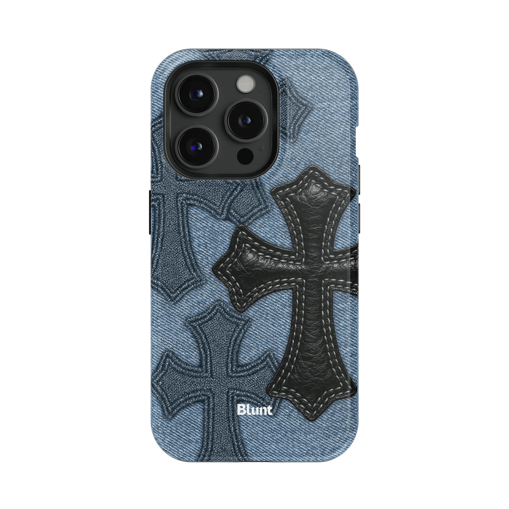 Denim Black Cross iPhone Case - Blunt Cases