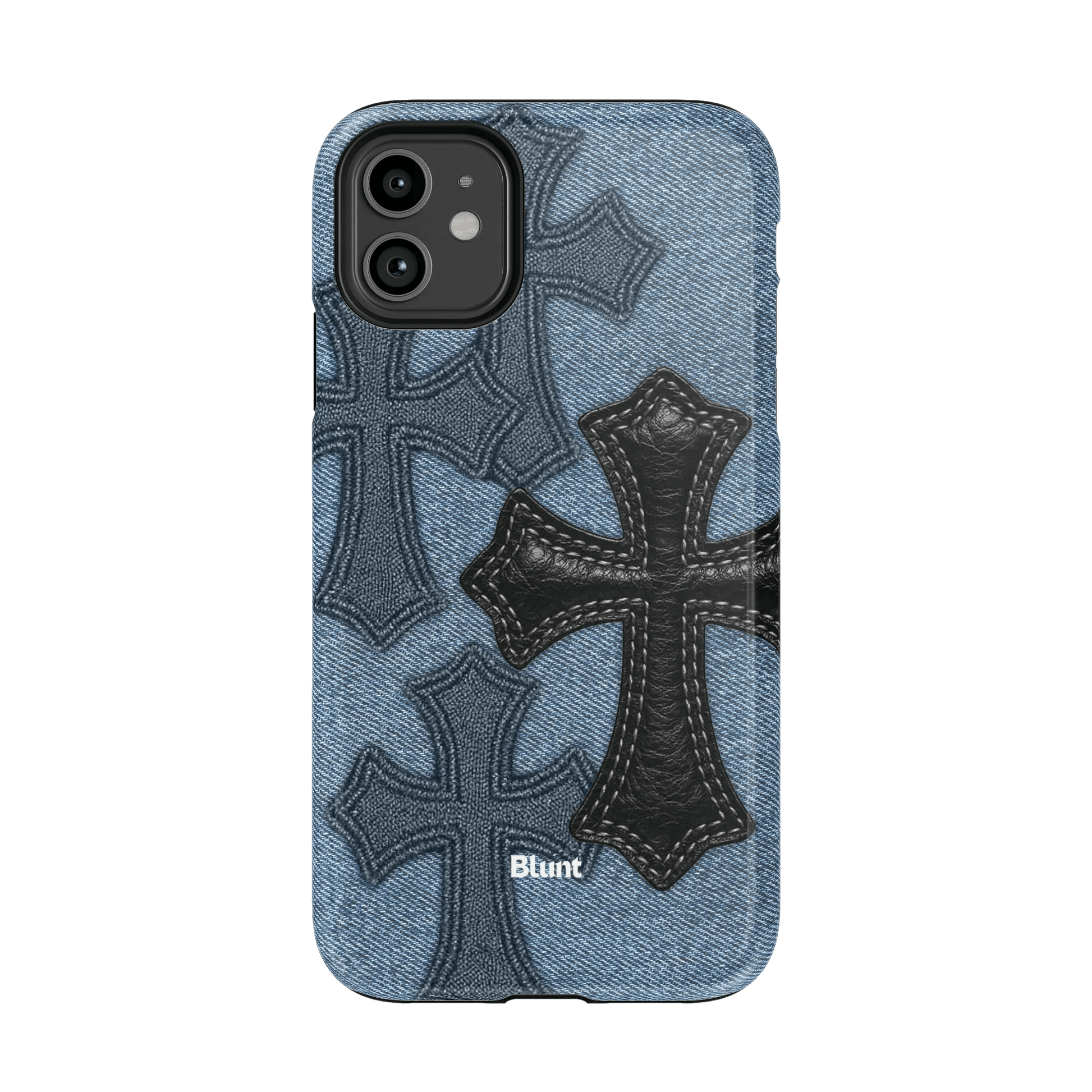 Denim Black Cross iPhone Case - Blunt Cases