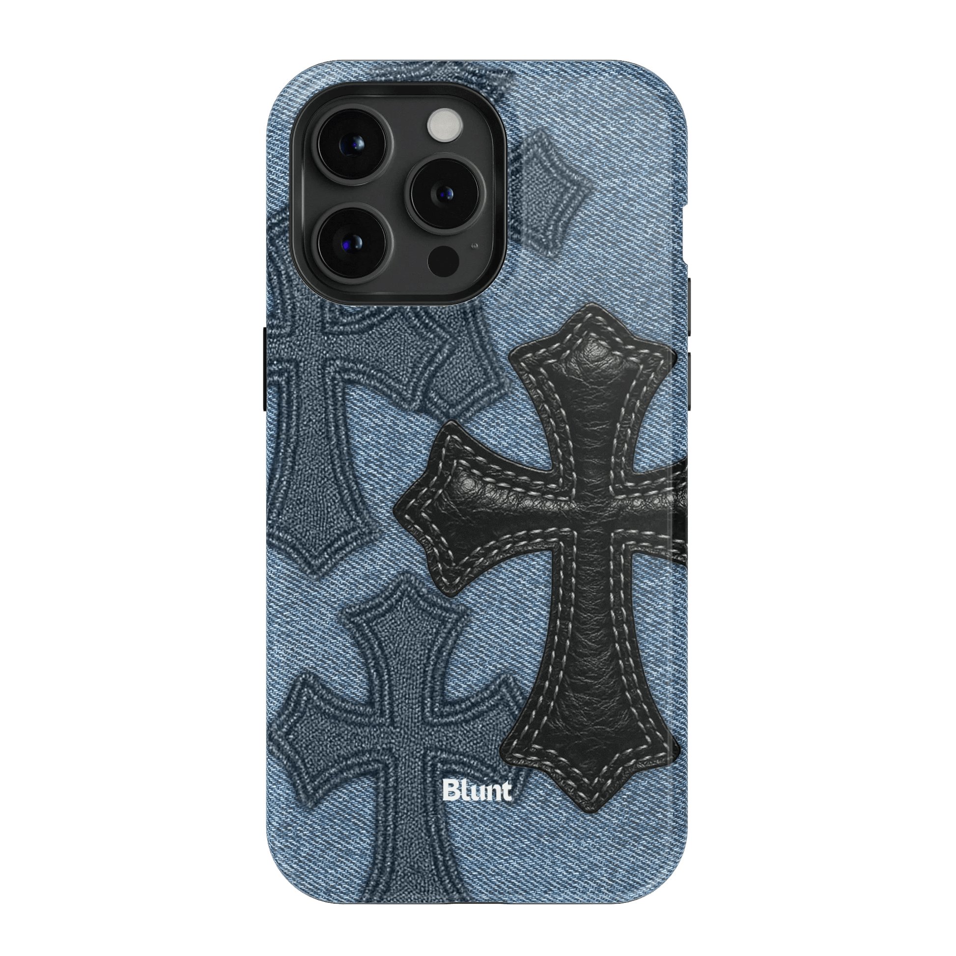 Denim Black Cross iPhone Case - Blunt Cases