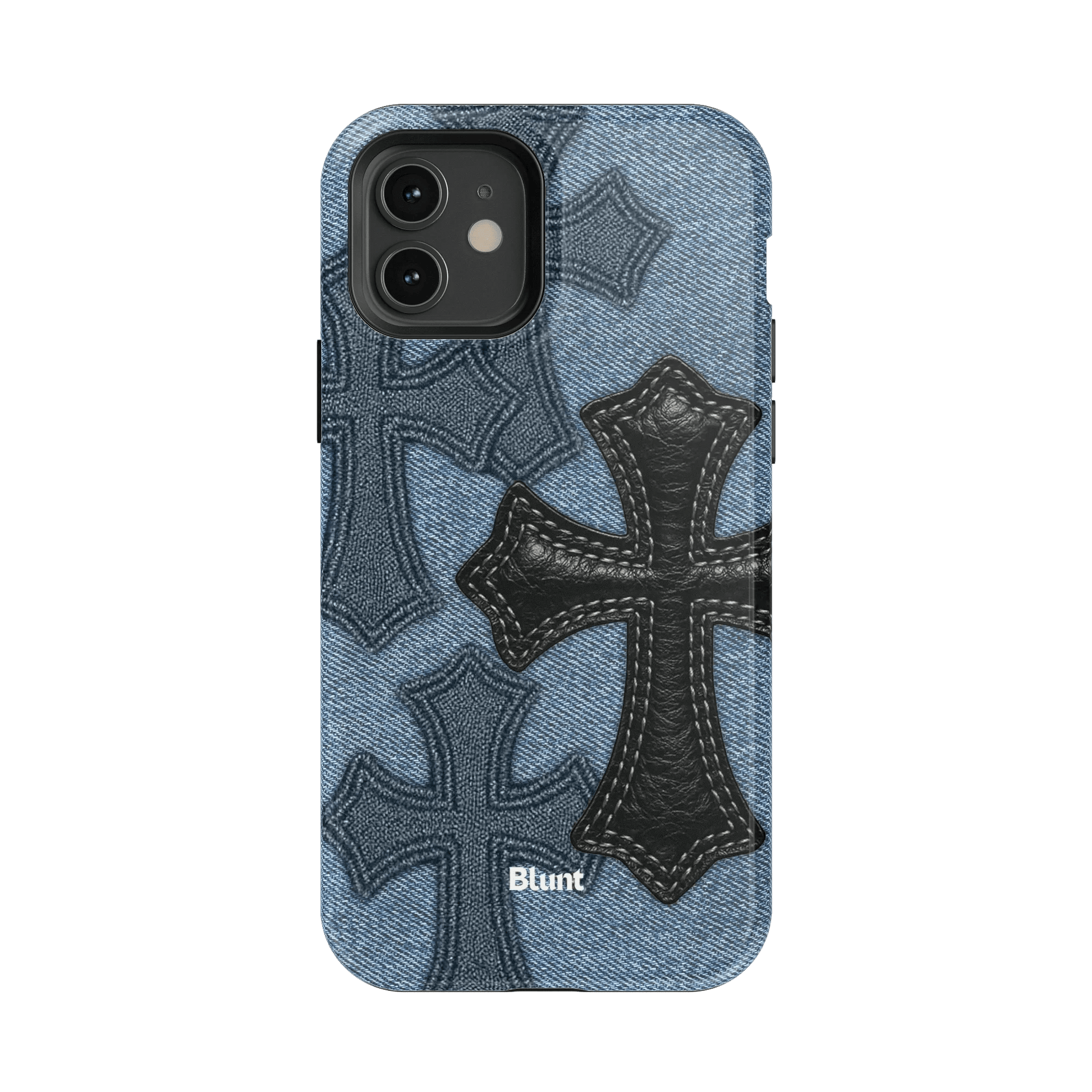 Denim Black Cross iPhone Case - Blunt Cases