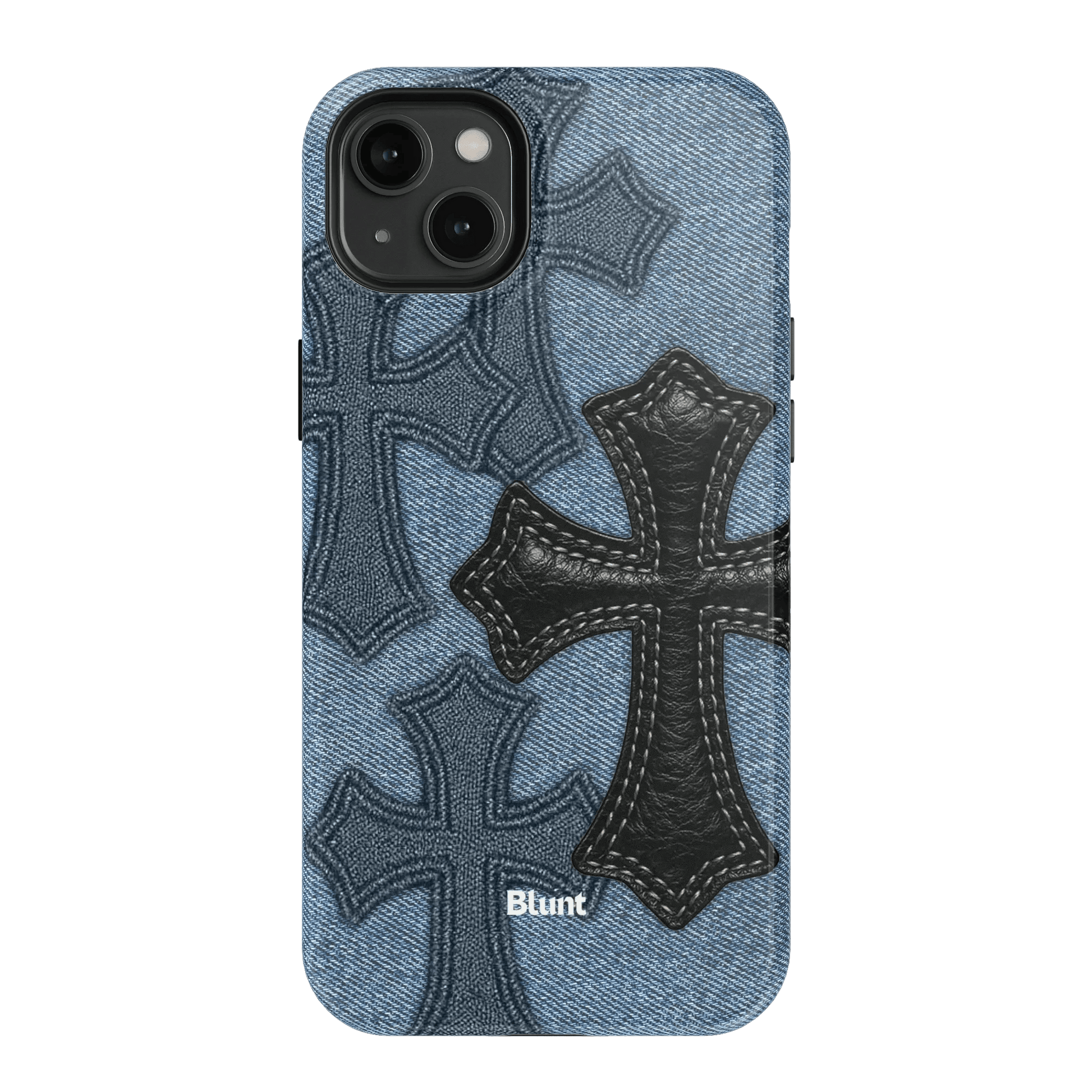 Denim Black Cross iPhone Case - Blunt Cases