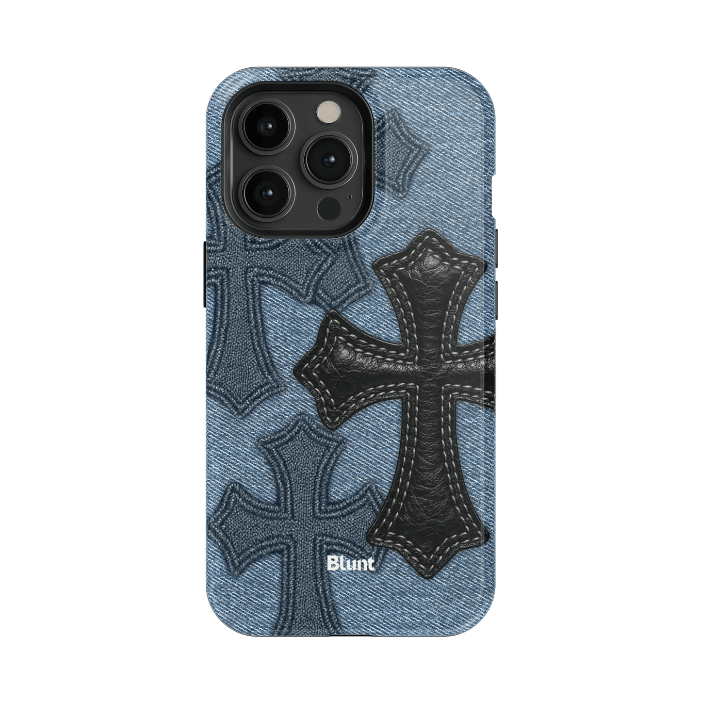 Denim Black Cross iPhone Case - Blunt Cases