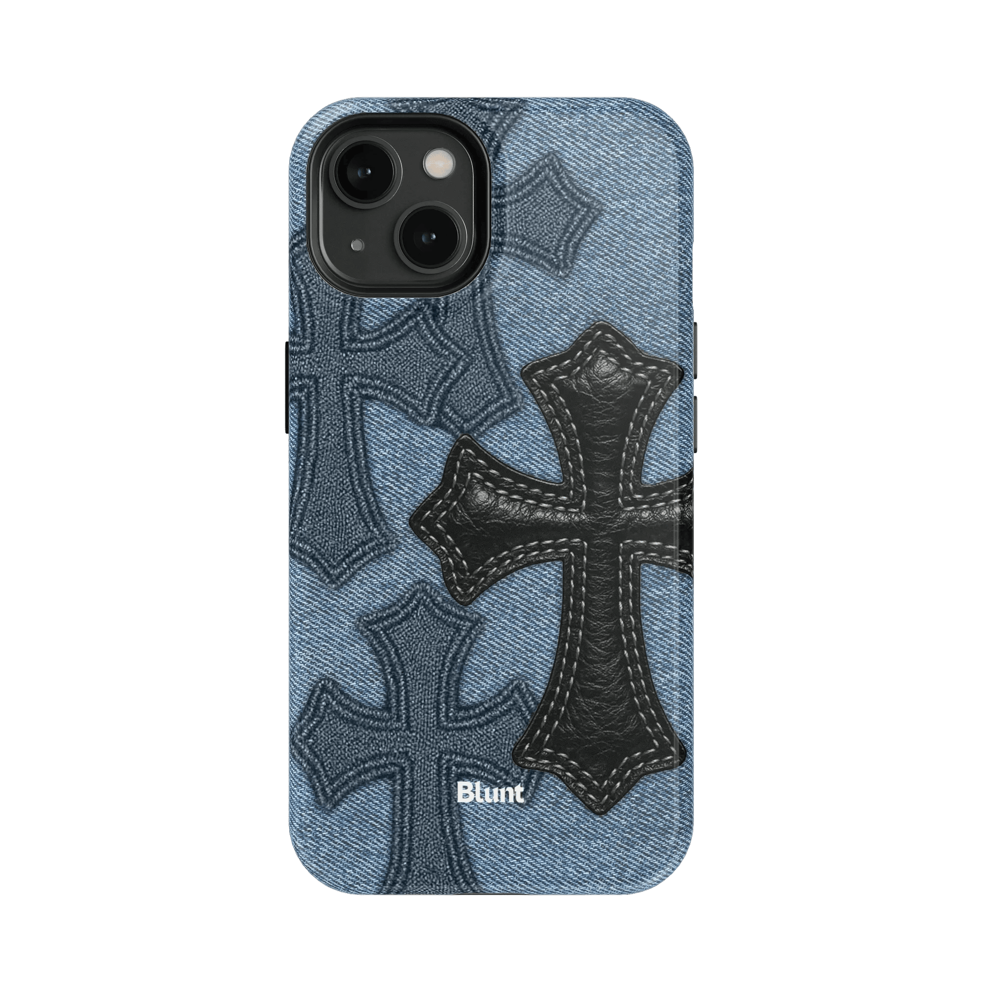 Denim Black Cross iPhone Case - Blunt Cases