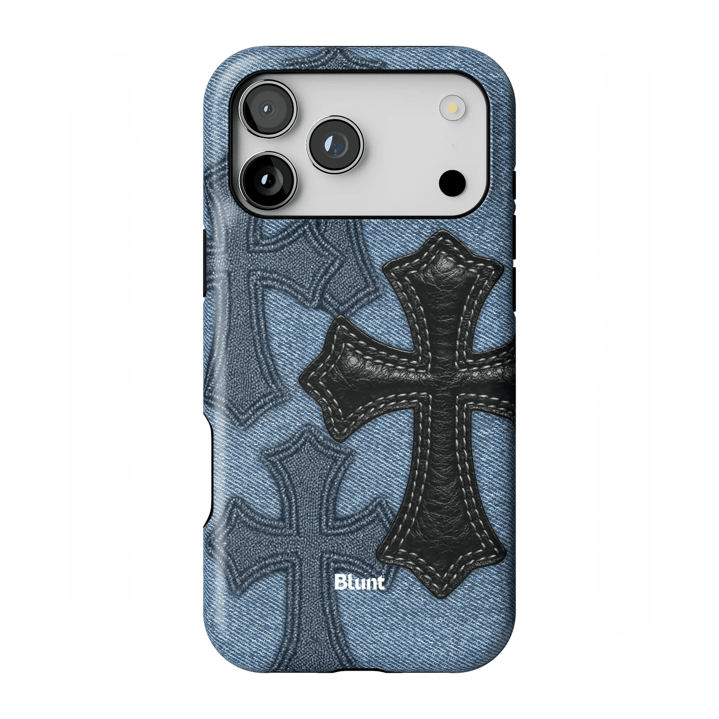 Denim Black Cross iPhone Case - Blunt Cases