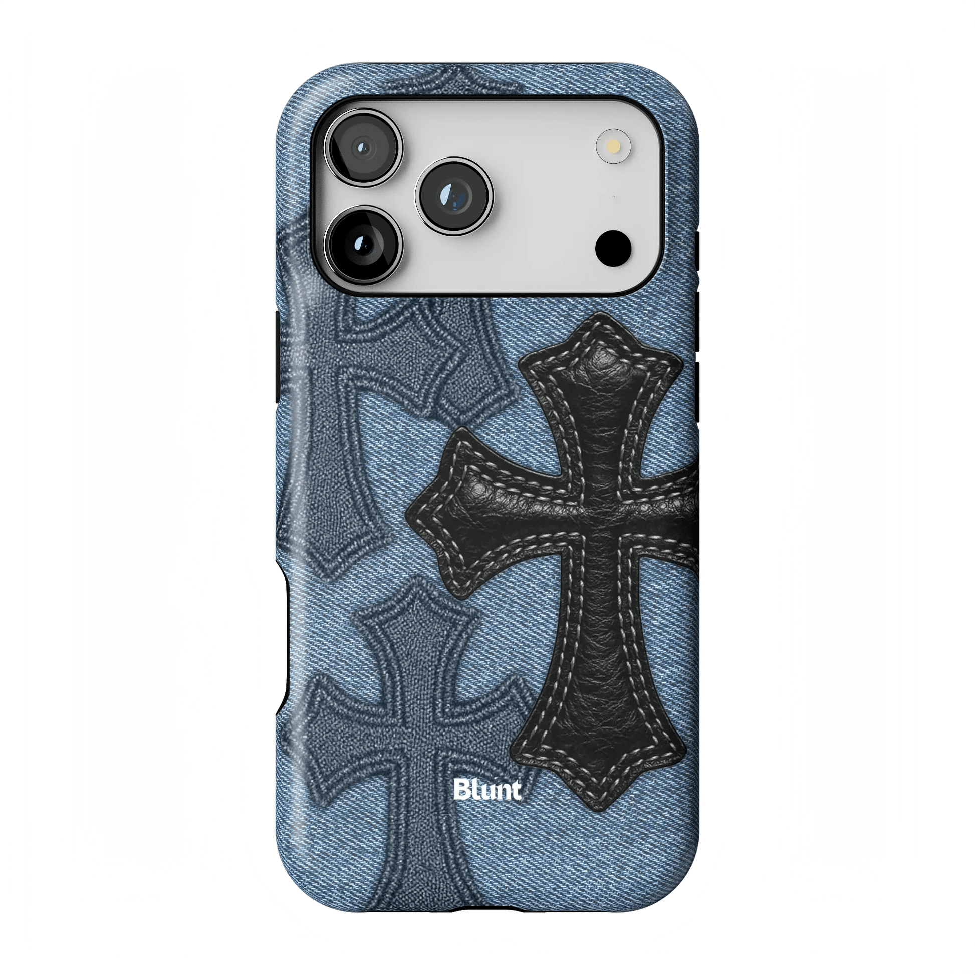 Denim Black Cross iPhone Case - Blunt Cases