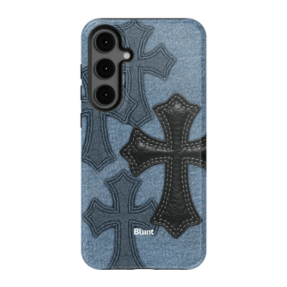 Denim Black Cross Samsung Case - Blunt Cases