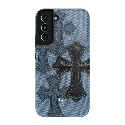 Denim Black Cross Samsung Case - Blunt Cases