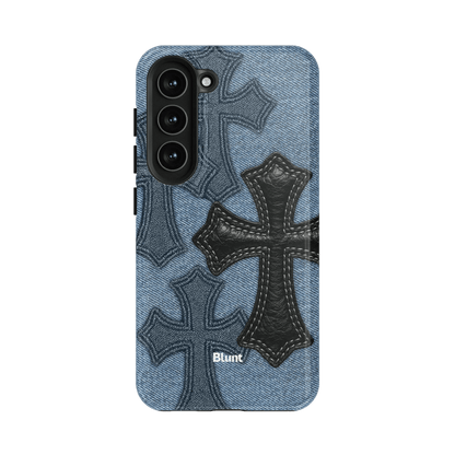 Denim Black Cross Samsung Case - Blunt Cases