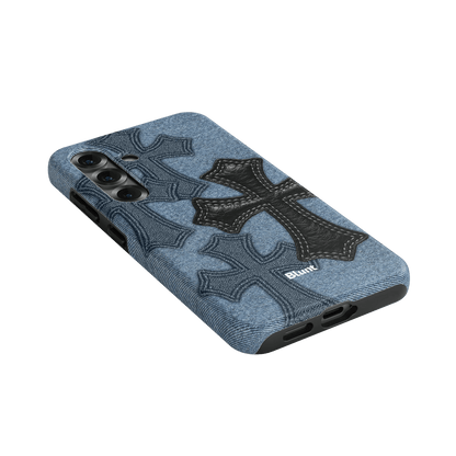 Denim Black Cross Samsung Case - Blunt Cases