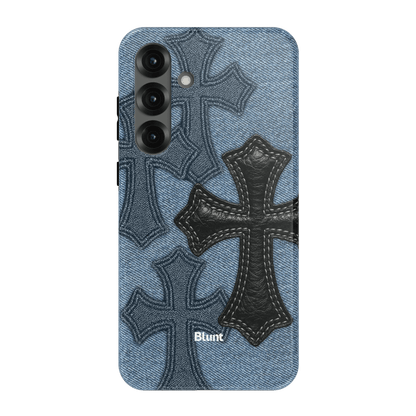 Denim Black Cross Samsung Case - Blunt Cases