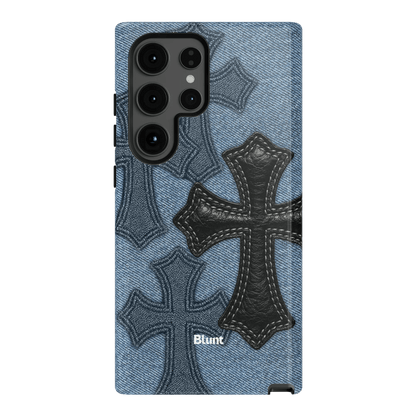 Denim Black Cross Samsung Case - Blunt Cases