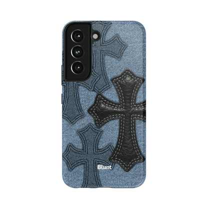 Denim Black Cross Samsung Case - Blunt Cases