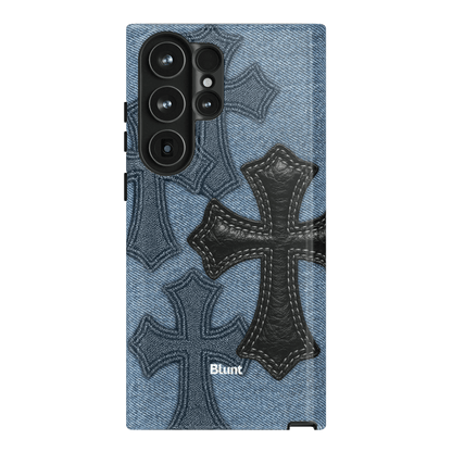 Denim Black Cross Samsung Case - Blunt Cases