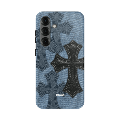 Denim Black Cross Samsung Case - Blunt Cases