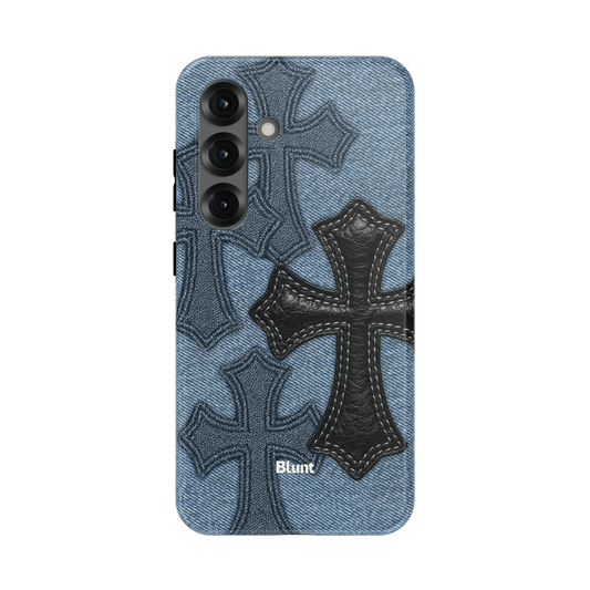 Denim Black Cross Samsung Case - Blunt Cases