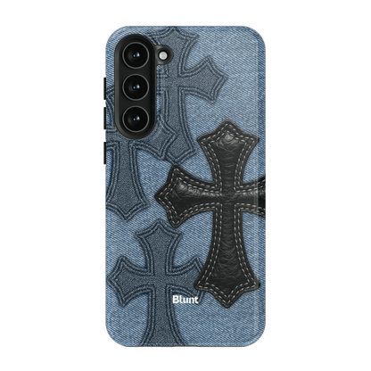 Denim Black Cross Samsung Case - Blunt Cases