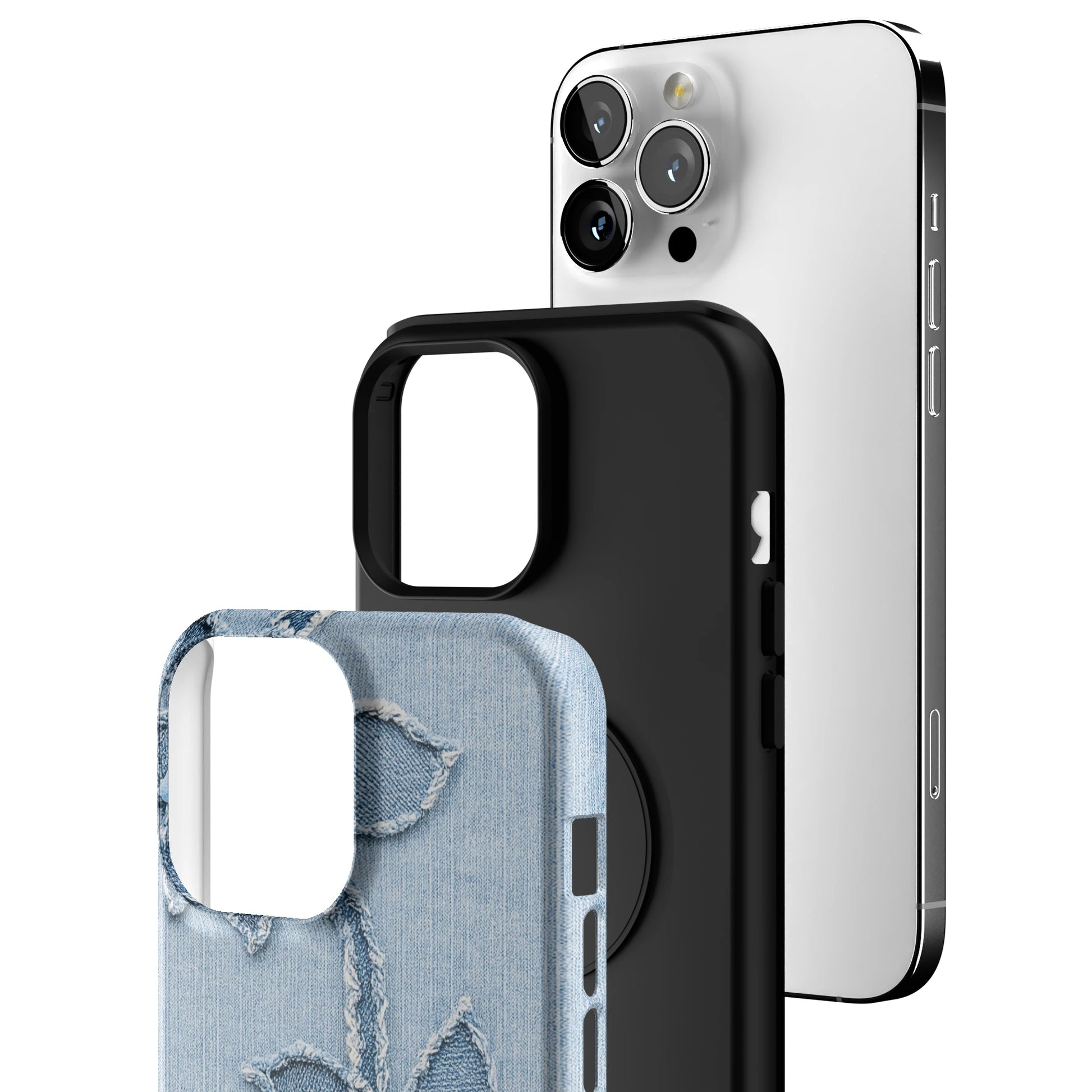 Denim Blue Bloom iPhone Case gallery - Iphone_13_Pro_Max_3