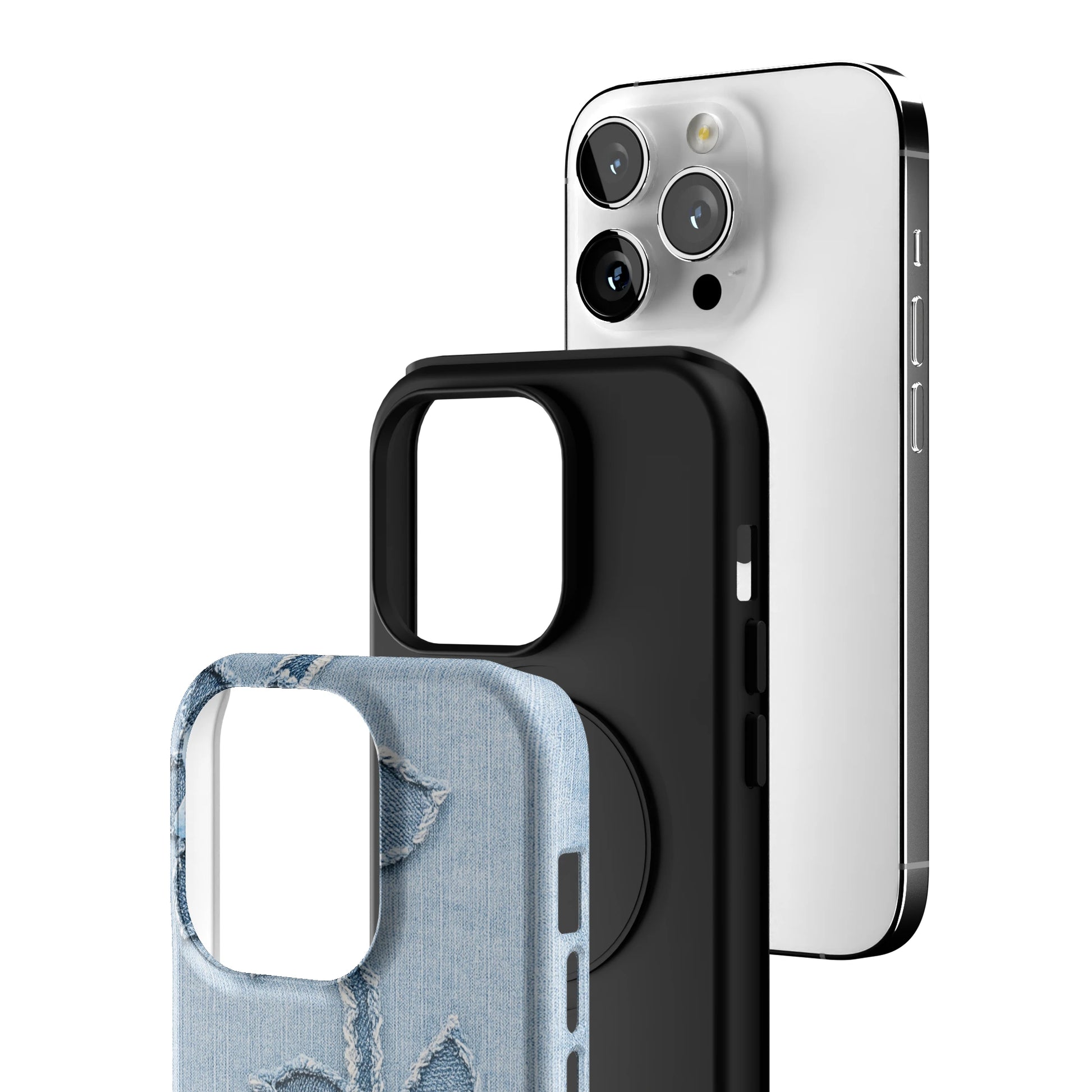 Denim Blue Bloom iPhone Case gallery - Iphone_14_Pro_3