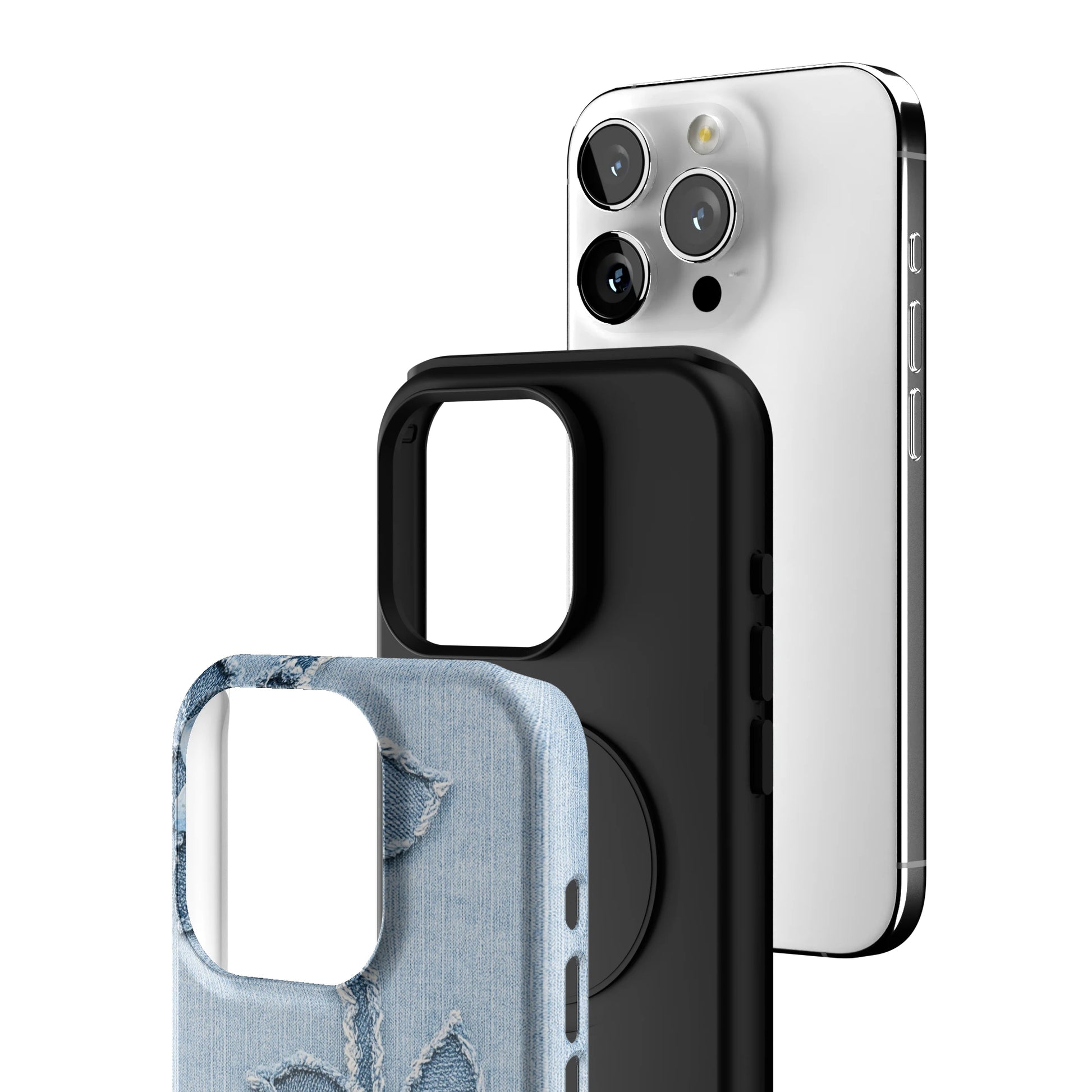 Denim Blue Bloom iPhone Case gallery - Iphone_15_Pro_3