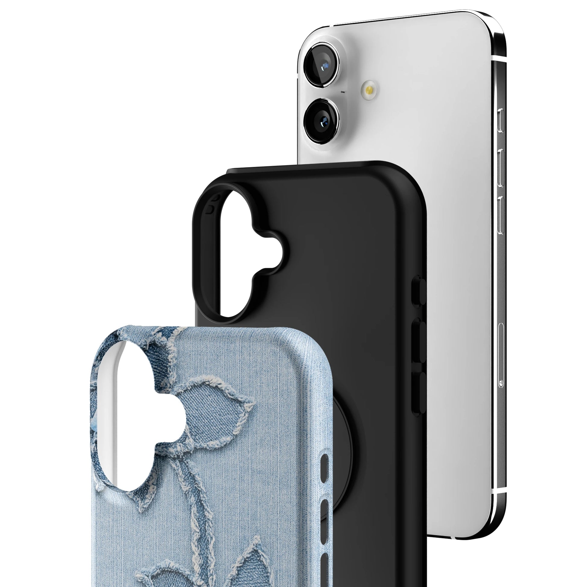 Denim Blue Bloom iPhone Case gallery - Iphone_16_Mini_Air_Plus_3