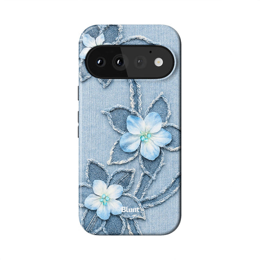 Denim Blue Bloom Pixel Case - Blunt Cases