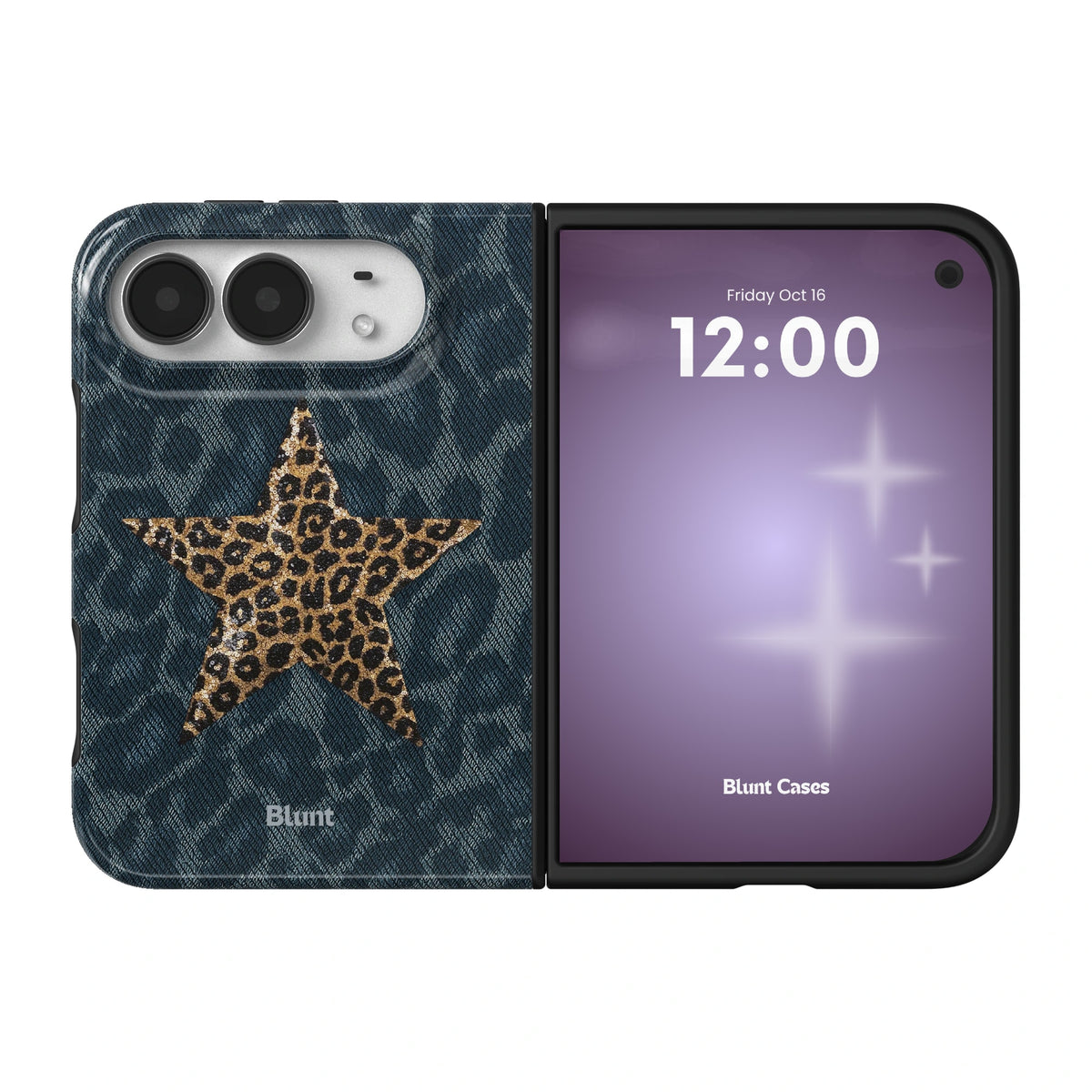 denim-cheetah-iphone-case iPhone 18 Duo case, view 1