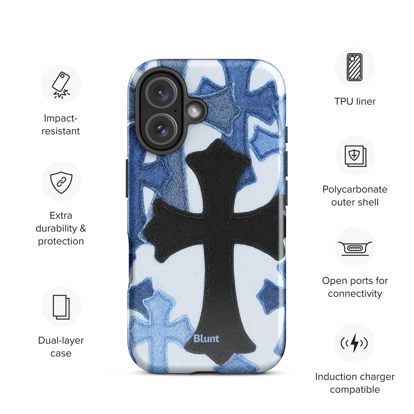 Denim Cross iPhone Case - Blunt Cases