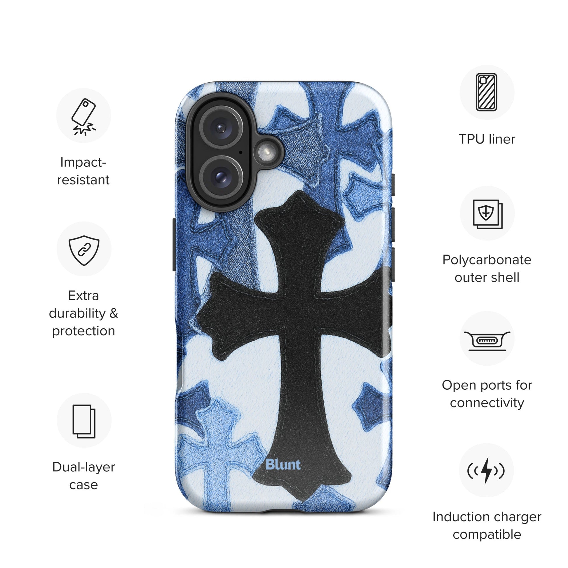 Denim Cross iPhone Case - Blunt Cases