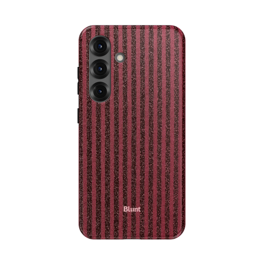 Red Sparkle Stripe Samsung Case