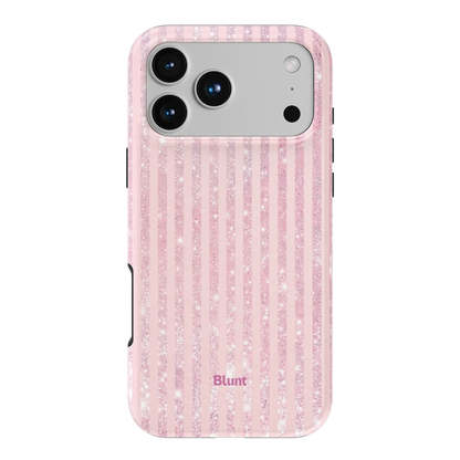 Pink Champagne Stripe iPhone Case