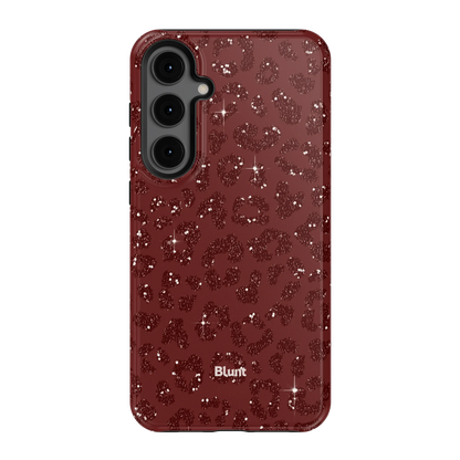 Burgundy Cheetah Print Samsung Case