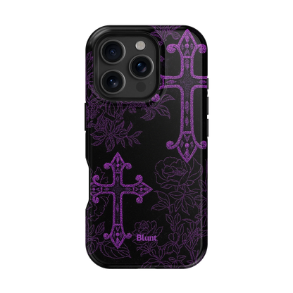 Purple Cross iPhone Case