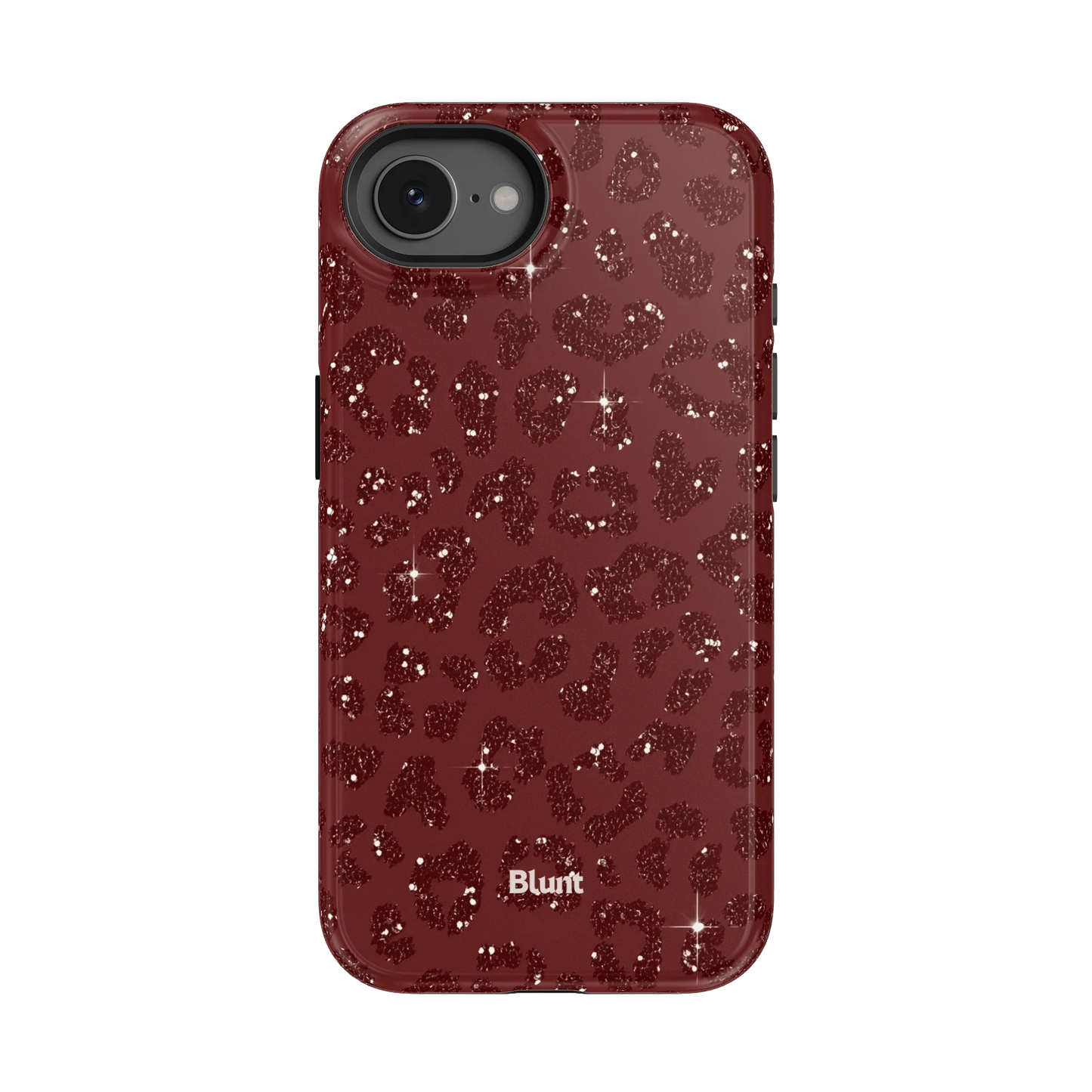 Burgundy Cheetah Print iPhone Case