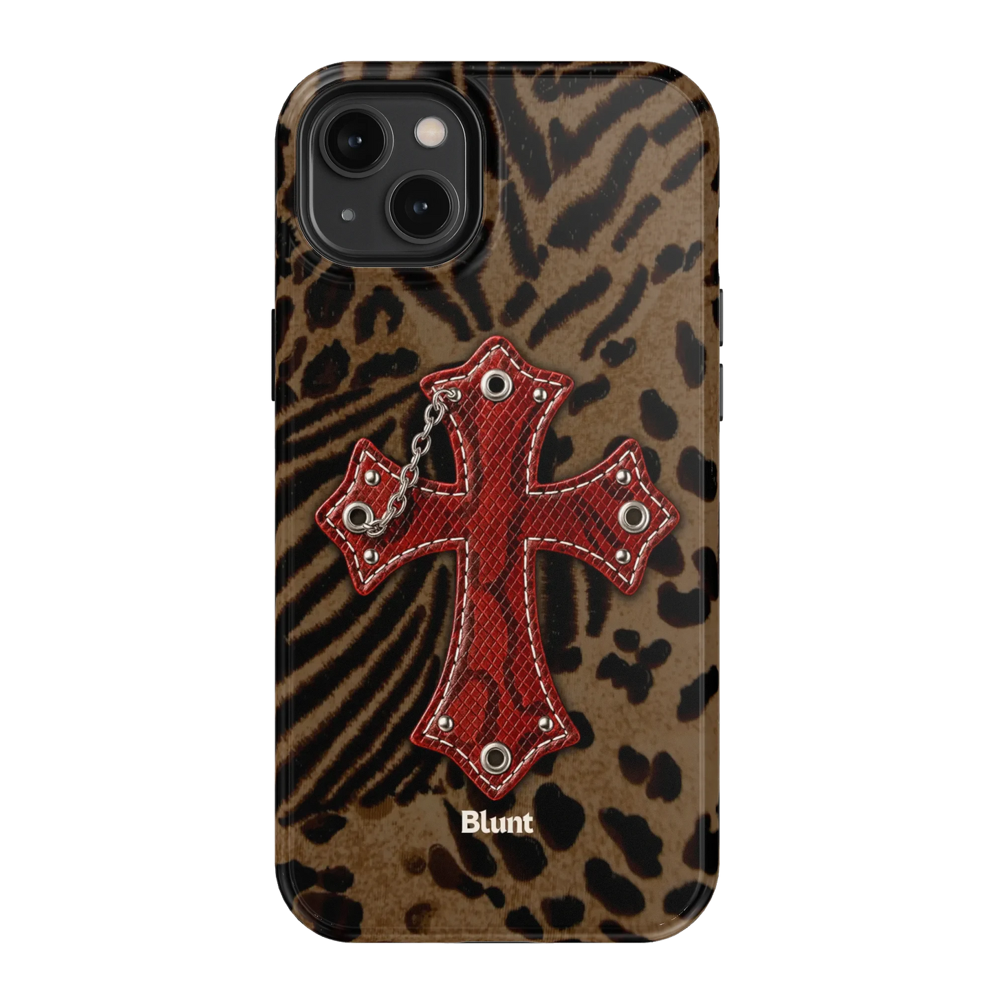 Leopard Red Cross iPhone Case
