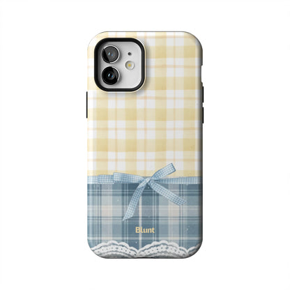 Blue-Lemonplaid-iphone-case-iPhone 12-1