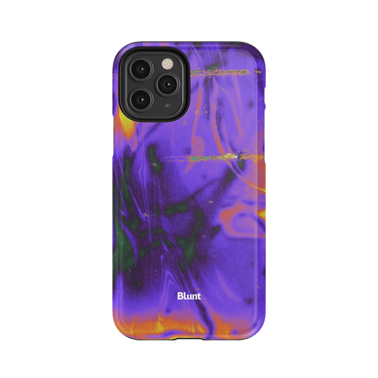 Violet Static iPhone Case