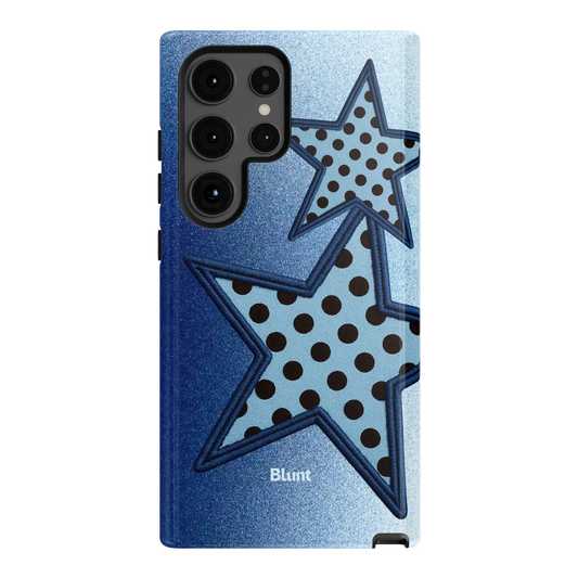 Blue Polka Star Samsung Case