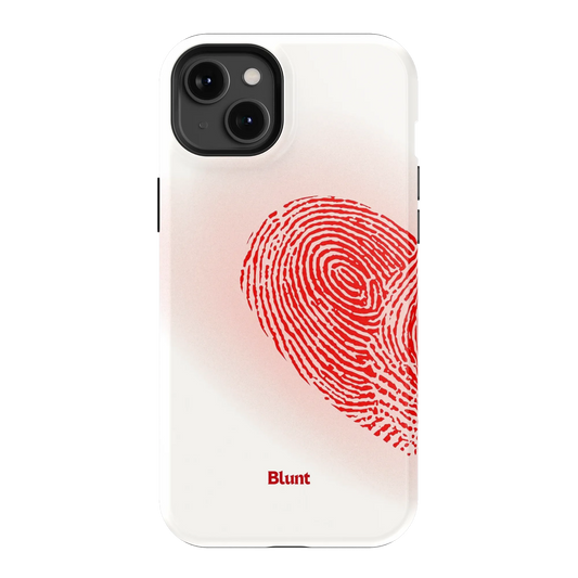 Heart Print White iPhone Case