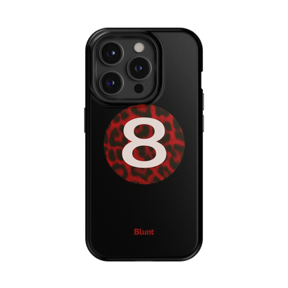 Red Cheetah Magic 8 iPhone Case