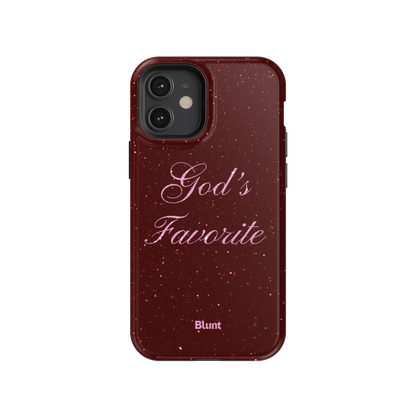 Gods Favorite Burgundy iPhone Case