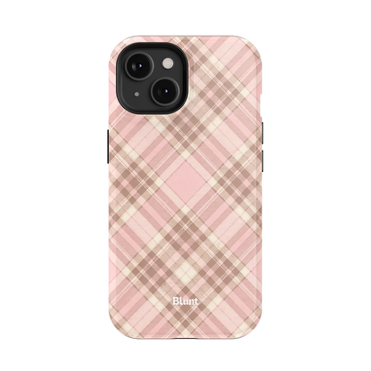 Blush Plaid iPhone Case