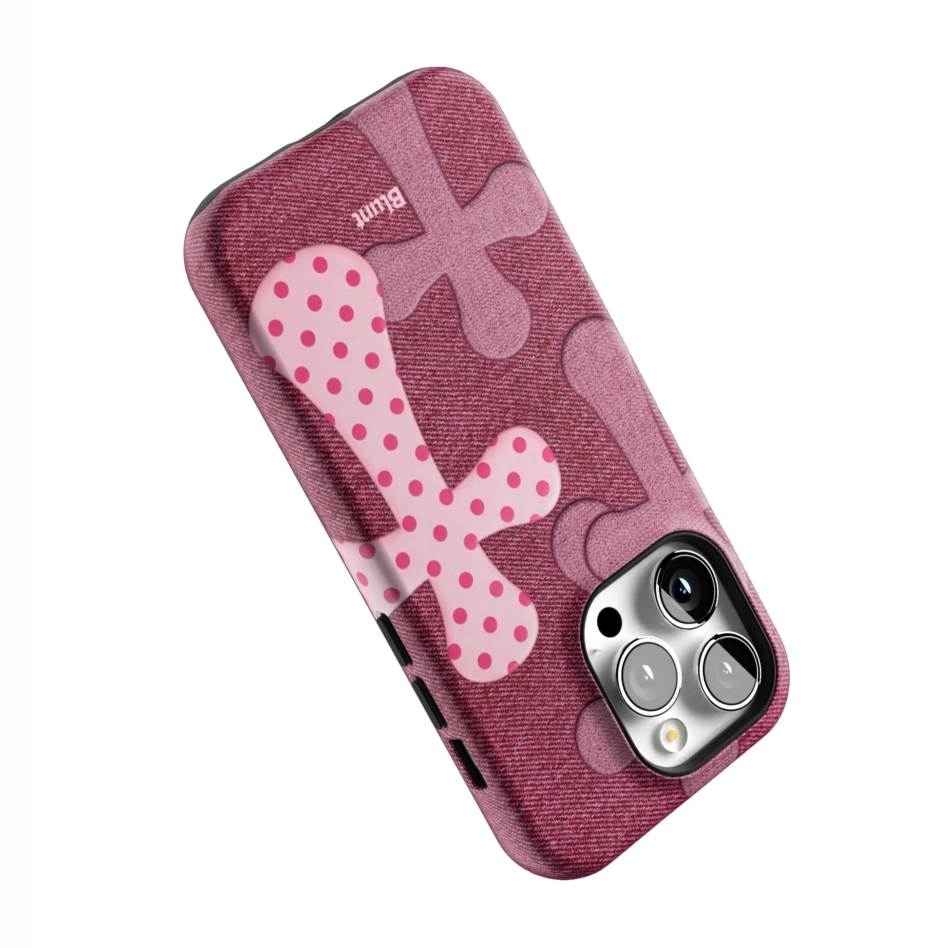 Pink-Polka-Patch-iphone-case-iPhone 14 Pro-4